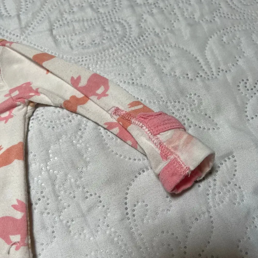 Kickee Pants Bunny Ruffle Bottom Pajamas Size 0-3m